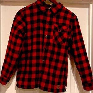 Outdoor Kids faux fur lined shirt jacket